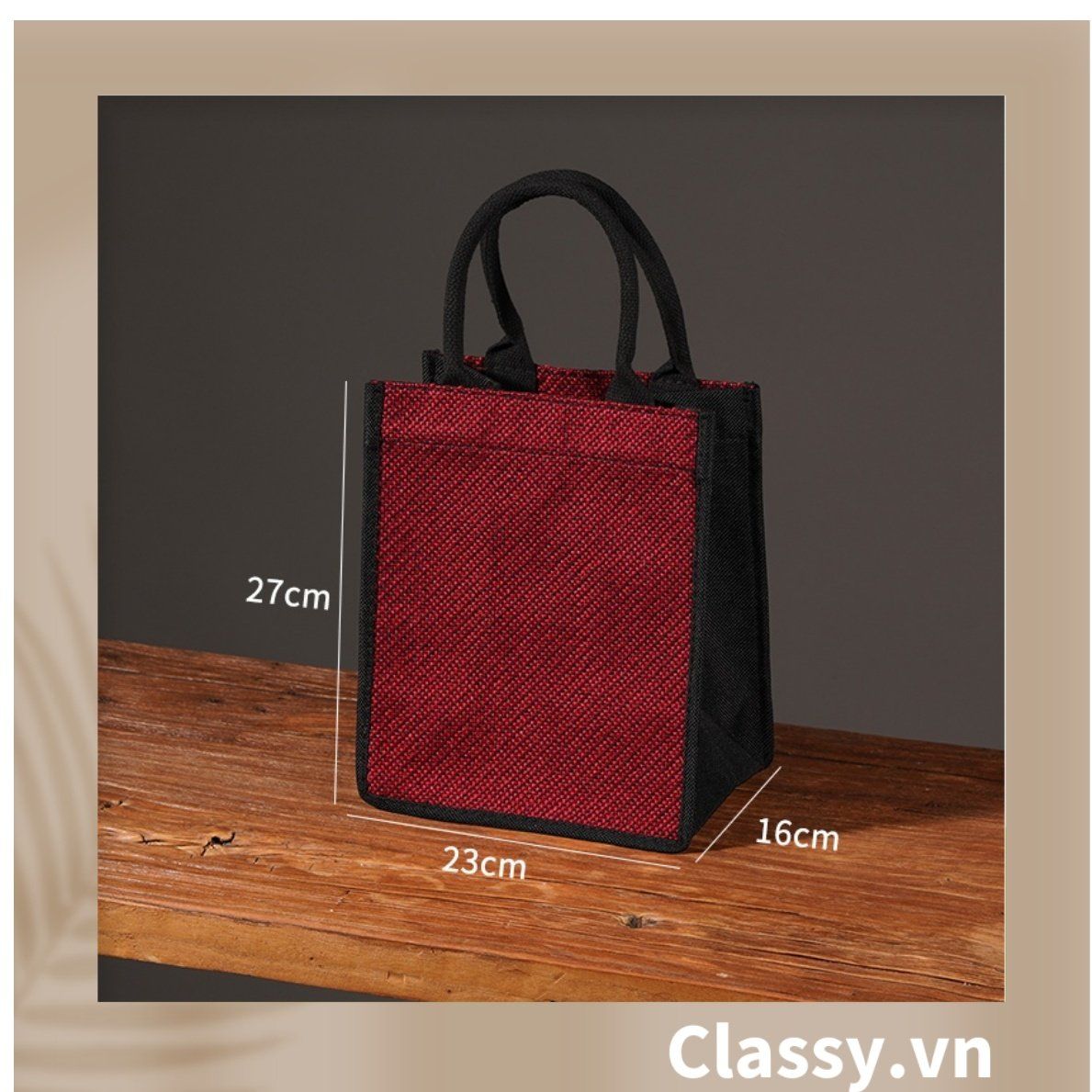  [GIAO HÀNG 7-25 NGÀY]  Túi Đay Trơn Retro hình trụ đứng, Kiểu dáng Vintage - Sản phẩm thân thiện với Môi trường T239 