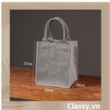  [GIAO HÀNG 7-25 NGÀY]  Túi Đay Trơn Retro hình trụ đứng, Kiểu dáng Vintage - Sản phẩm thân thiện với Môi trường T239 