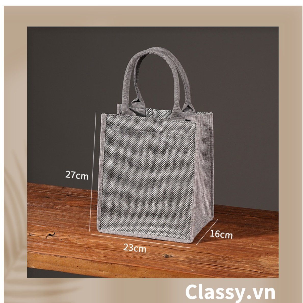  [GIAO HÀNG 7-25 NGÀY]  Túi Đay Trơn Retro hình trụ đứng, Kiểu dáng Vintage - Sản phẩm thân thiện với Môi trường T239 