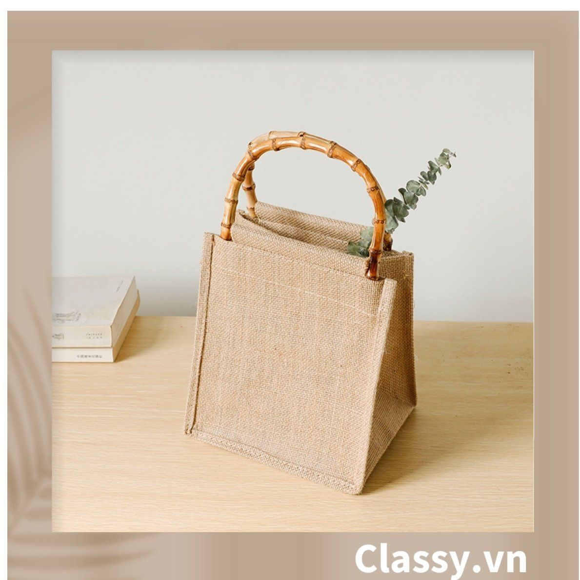  [GIAO HÀNG 7-25 NGÀY]  Túi Đay Trơn Retro hình trụ đứng, Kiểu dáng Vintage - Sản phẩm thân thiện với Môi trường T239 
