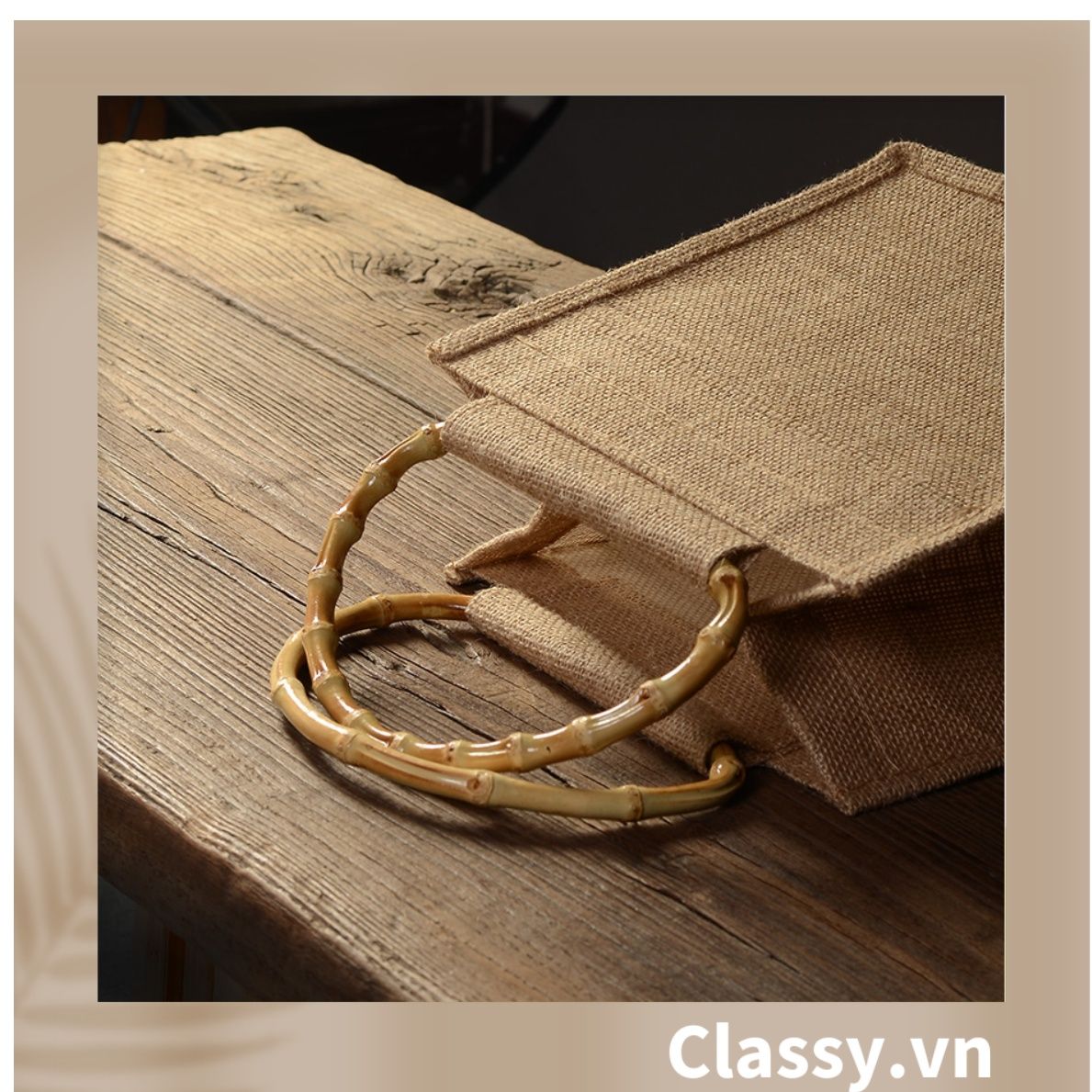  [GIAO HÀNG 7-25 NGÀY]  Túi Đay Trơn Retro hình trụ đứng, Kiểu dáng Vintage - Sản phẩm thân thiện với Môi trường T239 