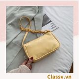  Túi đeo vai dây xích màu trà sữa kiểu dáng Vintage phong cách Retro - đủ 7 màu sắc lựa chọn T252 