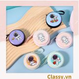  [GIAO HÀNG 7-25 NGÀY]  Túi hộp bằng thiếc Đựng Cáp Sạc Tai Nghe Hình Tròn họa tiết Hoạt HÌnh Siêu Tiện Dụng Kích thước: 7cm x 3cm T260 