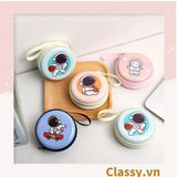  [GIAO HÀNG 7-25 NGÀY]  Túi hộp bằng thiếc Đựng Cáp Sạc Tai Nghe Hình Tròn họa tiết Hoạt HÌnh Siêu Tiện Dụng Kích thước: 7cm x 3cm T260 