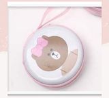  [GIAO HÀNG 7-25 NGÀY]  Túi hộp bằng thiếc Đựng Cáp Sạc Tai Nghe Hình Tròn họa tiết Hoạt HÌnh Siêu Tiện Dụng Kích thước: 7cm x 3cm T260 