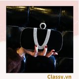  [GIAO HÀNG 7-23580 NGÀY]  Cốp nhung - Clutch nhung đi tiệc siêu sang Dài 18 CM X Cao 6 CM, đựng vừa điện thoại, son môi 