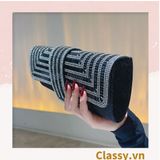  [GIAO HÀNG 7-23489 NGÀY]  Clutch đi tiệc - Ví cầm tay đính sequin đi tiệc cao cấp có nắp gập T271 