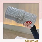  [GIAO HÀNG 7-23489 NGÀY]  Clutch đi tiệc - Ví cầm tay đính sequin đi tiệc cao cấp có nắp gập T271 