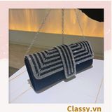  [GIAO HÀNG 7-23489 NGÀY]  Clutch đi tiệc - Ví cầm tay đính sequin đi tiệc cao cấp có nắp gập T271 