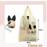  [GIAO HÀNG 7-25 NGÀY]  COMBO 20 Túi dù gấp gọn, hình chú cún dễ thương. Thân thiện môi trường [T280] 