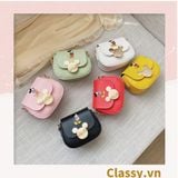  Túi xách đeo chéo da trơn khóa mickey siêu xinh, đủ màu 