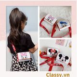  [GIAO HÀNG 7-16691 NGÀY]  Túi mini hình vuông nhiều màu họa tiết hoạt hình Disney siêu dễ thương T584 