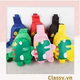  [GIAO HÀNG 7-16981 NGÀY]  Ba lô vải canvas mô phỏng hình chú khủng long đáng yêu T602 