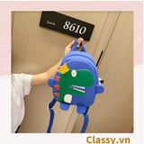  [GIAO HÀNG 7-16981 NGÀY]  Ba lô vải canvas mô phỏng hình chú khủng long đáng yêu T602 