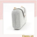  Cốp dự tiệc, Clutch cầm tay, Túi xách nữ đi tiệc hình bì thư, đính đá nhân tạo tinh tế phù hợp dự tiệc, mặc áo dài, hẹn hò tối T948 