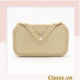  Cốp dự tiệc, Clutch cầm tay, Túi xách nữ đi tiệc hình bì thư, đính đá nhân tạo tinh tế phù hợp dự tiệc, mặc áo dài, hẹn hò tối T948 