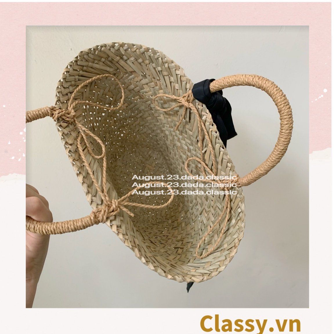  [GIAO HÀNG 7-25 NGÀY] T960 Túi cỏ bàng hình quai xách xách tay đi chơi, đi biển, dạo phố kiểu mới, 2 kích cỡ lựa chọn 