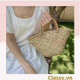  [GIAO HÀNG 7-25 NGÀY] T960 Túi cỏ bàng hình quai xách xách tay đi chơi, đi biển, dạo phố kiểu mới, 2 kích cỡ lựa chọn 
