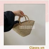  [GIAO HÀNG 7-25 NGÀY] T960 Túi cỏ bàng hình quai xách xách tay đi chơi, đi biển, dạo phố kiểu mới, 2 kích cỡ lựa chọn 
