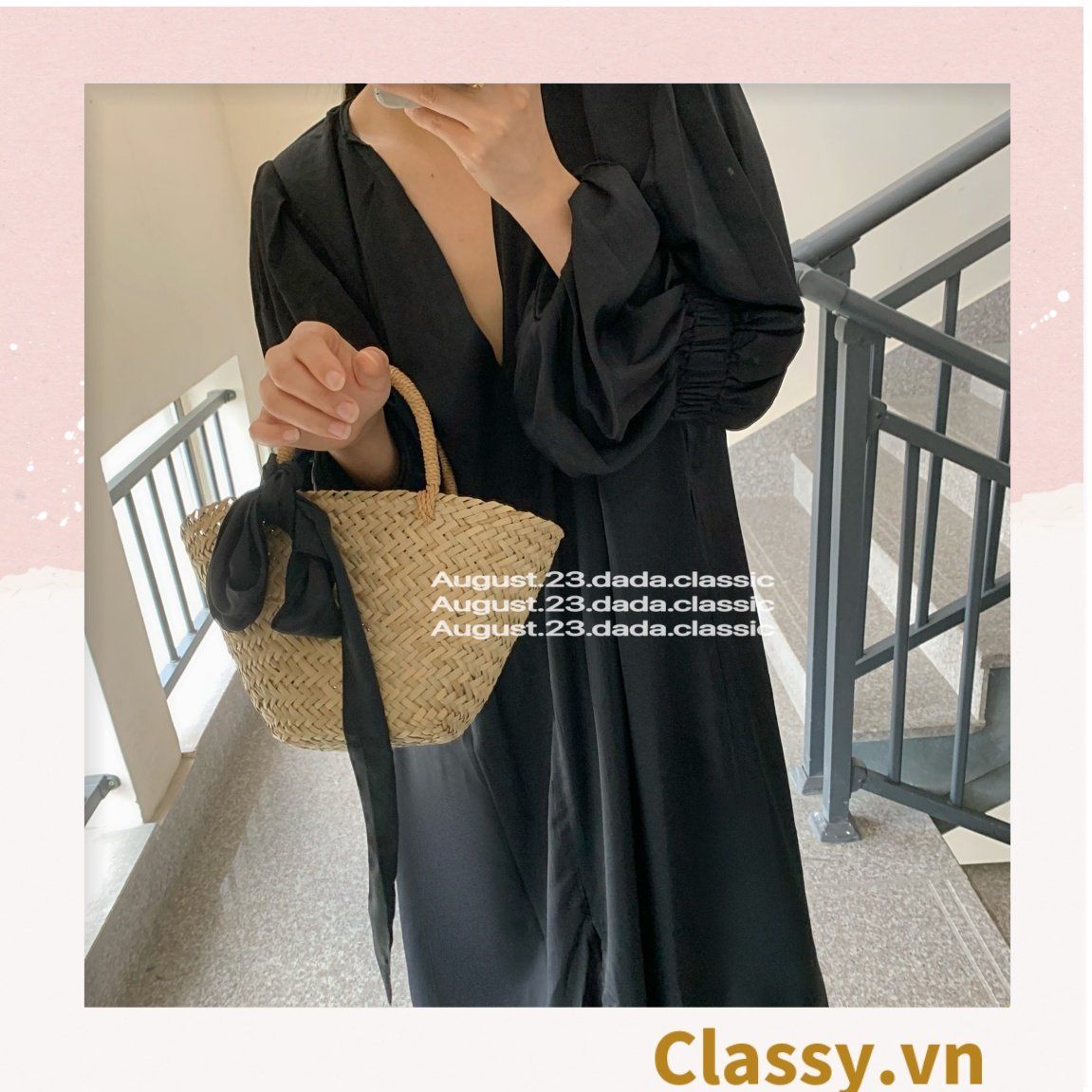  [GIAO HÀNG 7-25 NGÀY] T960 Túi cỏ bàng hình quai xách xách tay đi chơi, đi biển, dạo phố kiểu mới, 2 kích cỡ lựa chọn 