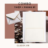  Combo thiệp + phong bì chúc mừng 20-11, Sinh Nhật,  Lễ lạt, Cảm Ơn , Tình Yêu in hình sắc nét [Q300] họa tiết đơn giản 