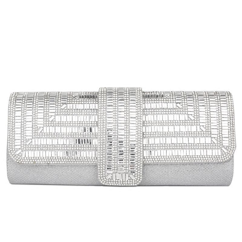  Clutch đi tiệc - Ví cầm tay đính sequin đi tiệc cao cấp có nắp gập T271 