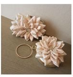  Cốp dự tiệc, Clutch cầm tay, Túi xách nữ đi tiệc Vintage Cánh hoa Lụa satin Hồng be tinh tế phù hợp dự tiệc, mặc áo dài, hẹn hò tối T199 