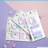  Tệp giấy note ghi nhớ Post-It, màu pastel dễ thương tiện dụng; kích thước 4,6 * 1,5cm 