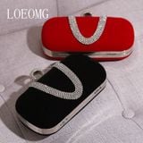  [GIAO HÀNG 7-23580 NGÀY]  Cốp nhung - Clutch nhung đi tiệc siêu sang Dài 18 CM X Cao 6 CM, đựng vừa điện thoại, son môi 