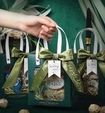  Q793 Bộ Túi giấy và Hộp quà tự gấp kích thước 20x20x9cm trong suốt trơn màu, quà tặng lễ tết sinh nhật xinh xắn 