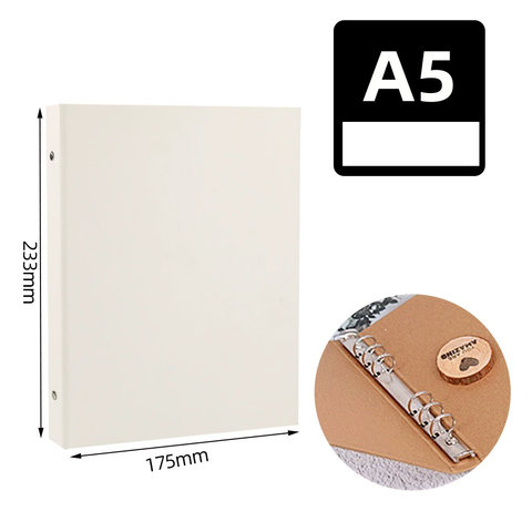  [GIAO HÀNG 7-25 NGÀY] Combo 20 Bìa lá còng sắt Binder  Loose-leaf shell A5 bán kèm 120 trang lõi giấy nạp lại kẻ ngang viết ghi chép sổ tay- PK1835 