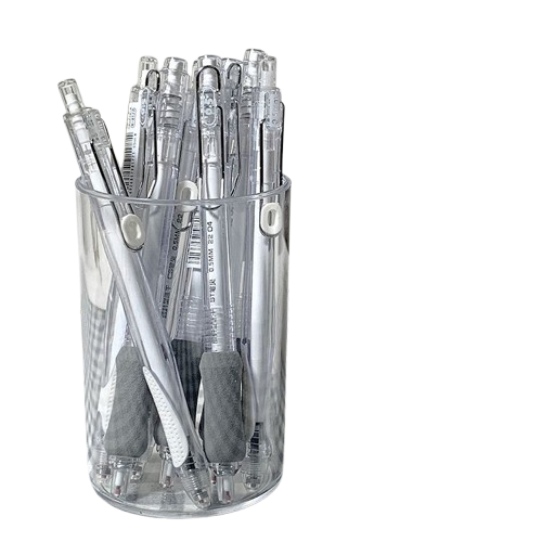  [GIAO HÀNG 7-25 NGÀY]  Classy Hộp đựng bút bằng meca trong suốt để bàn, đựng đồ trang điểm, phụ kiện, bút PK1882 
