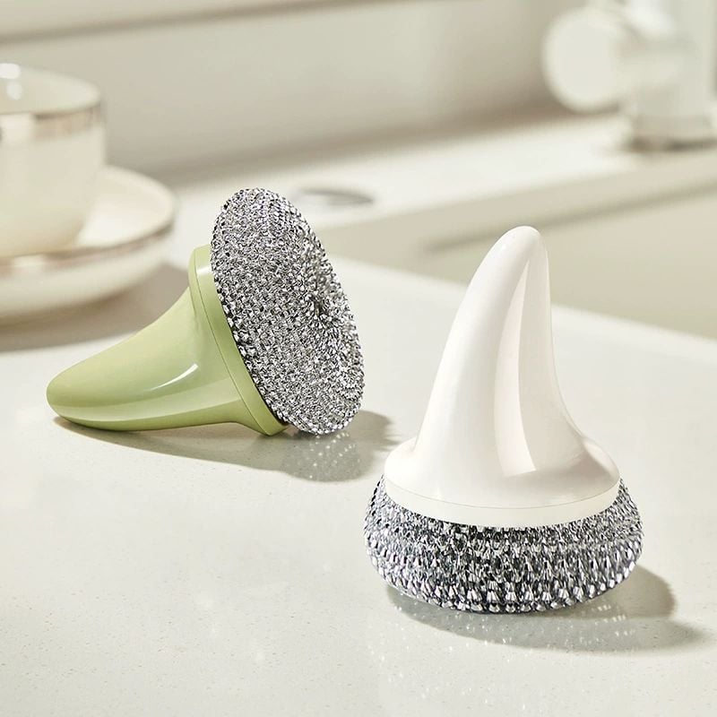  [GIAO HÀNG 7-25 NGÀY] 20 Bàn chải đa năng rửa bát hoặc massage bằng silicon và nhựa ABS có thể tháo rời, tháo rời rửa tay, rửa bát rửa nồi PK1828 