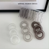  Combo 10 chiếc Dây chun cột tóc lò xo màu đen đáng yêu cho nữ PK1089 