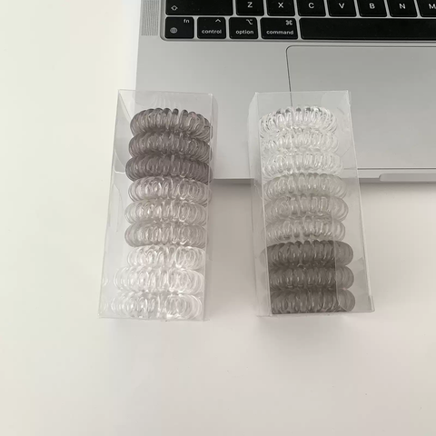  Combo 10 chiếc Dây chun cột tóc lò xo màu đen đáng yêu cho nữ PK1089 