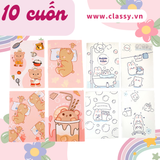  Combo 100 cuốn Sổ tay mini họa tiết dễ thương 85x120mm, ghi chép từ vựng, công thức tiện lợi mang theo bên người PK1139 (ORDER) 