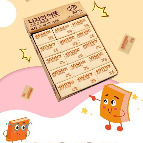  COMBO 5 Gôm tẩy hình chữ nhật giúp tẩy sạch vết bút chì, không gây rách giấy PK1199 