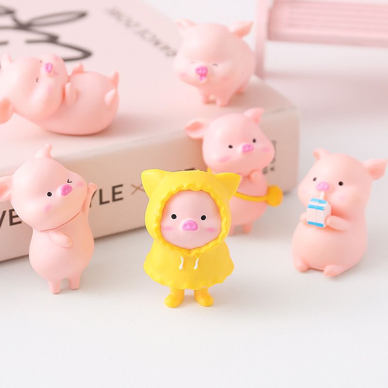 [GIAO HÀNG 7-25 NGÀY] Tượng heo con bằng nhựa trang trí để bàn, xe oto, nhiều kiểu dáng đáng yêu PK1248 
