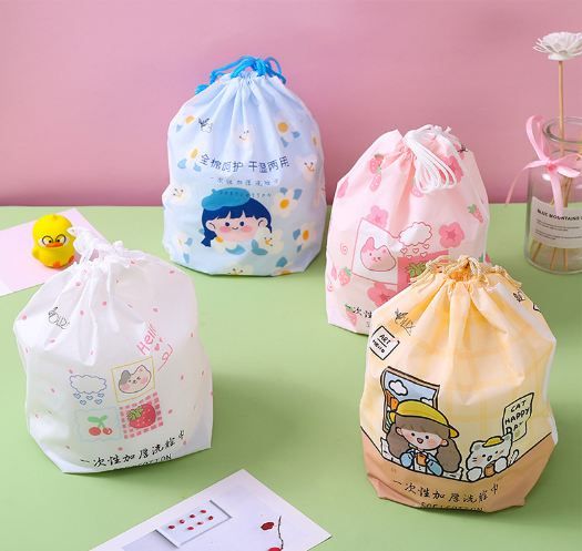  [GIAO HÀNG 7-25 NGÀY]  Khăn giấy khô dùng 1 lần mềm mại, đa năng, đi kèm túi đựng khăn giấy tiện lợi PK1321 