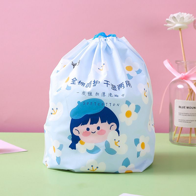  [GIAO HÀNG 7-25 NGÀY]  Khăn giấy khô dùng 1 lần mềm mại, đa năng, đi kèm túi đựng khăn giấy tiện lợi PK1321 