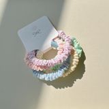  Combo 5 Dây cột tóc Classy đơn giản thanh lịch bằng vải phi bóng 5 màu Pastel PK1365 