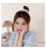  Combo 5 Dây cột tóc Classy đơn giản thanh lịch bằng vải phi bóng 5 màu Pastel PK1365 