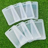 Thẻ đeo bảng tên dọc, nhựa trong suốt cao cấp, dây đeo màu pastel PK1403 