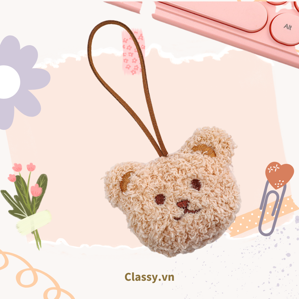  [GIAO HÀNG 7-25 NGÀY]  Classy Móc khóa mặt gấu nhiều màu, móc khóa điện thoại, sổ tay PK1518 