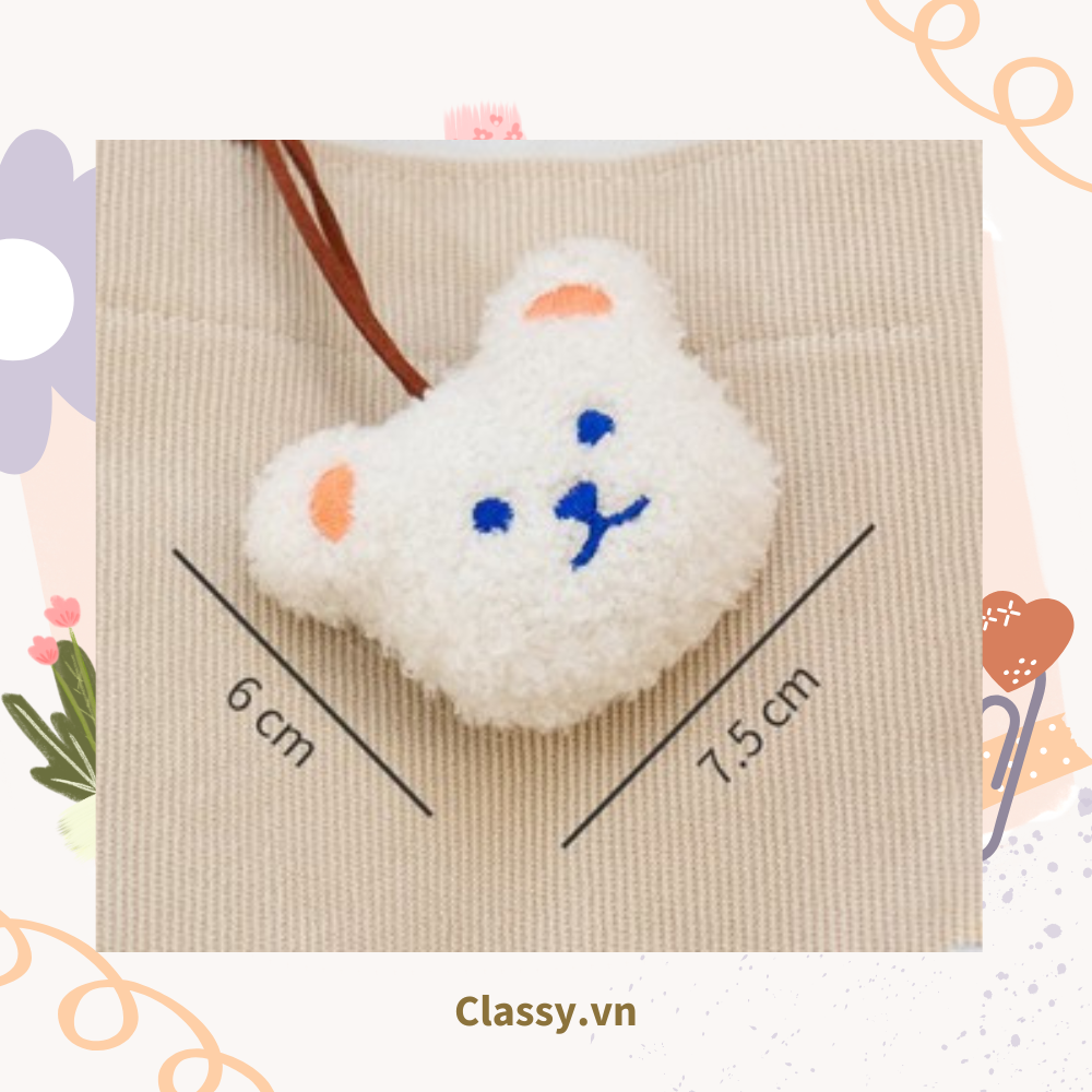 [GIAO HÀNG 7-25 NGÀY]  Classy Móc khóa mặt gấu nhiều màu, móc khóa điện thoại, sổ tay PK1518 