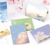  Giấy ghi chú, giấy note 11 X 9 CM, 80 trang in hình động vật phong cảnh tại hòn đảo PUPU PK1525 