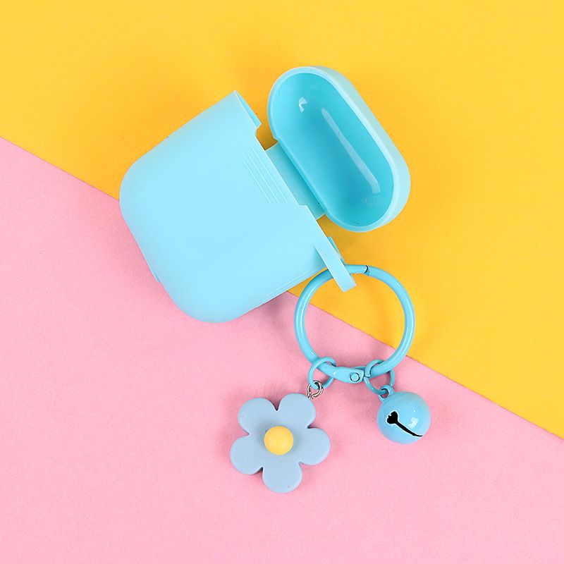  Móc khóa bông hoa đính kèm lắc chuông, móc khóa điện thoại, balo thời trang PK1540 