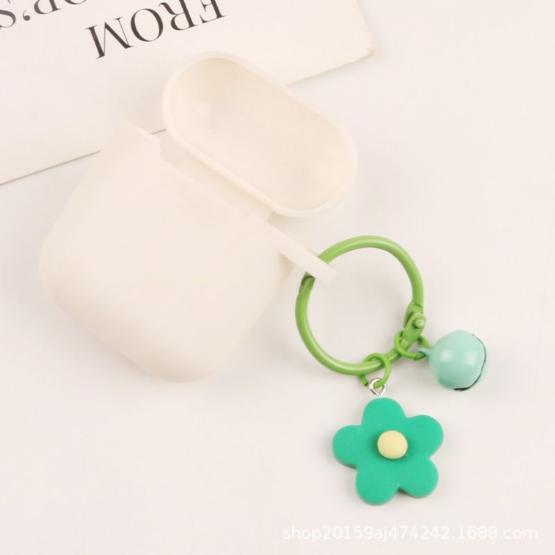  Móc khóa bông hoa đính kèm lắc chuông, móc khóa điện thoại, balo thời trang PK1540 