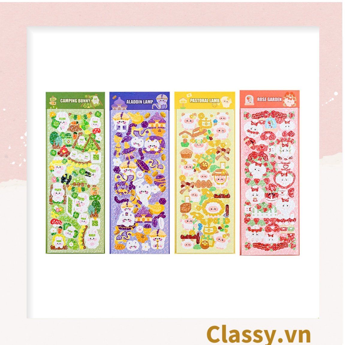  [GIAO HÀNG 7-4515 NGÀY]  Classy Sticker Hoạt Hình Lấp Lánh Xinh Xắn Theo Phong Cách Hàn Quốc PK1700 