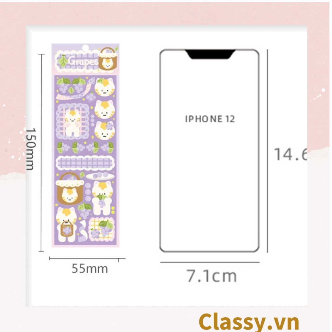  [GIAO HÀNG 7-4515 NGÀY]  Classy Sticker Hoạt Hình Lấp Lánh Xinh Xắn Theo Phong Cách Hàn Quốc PK1700 